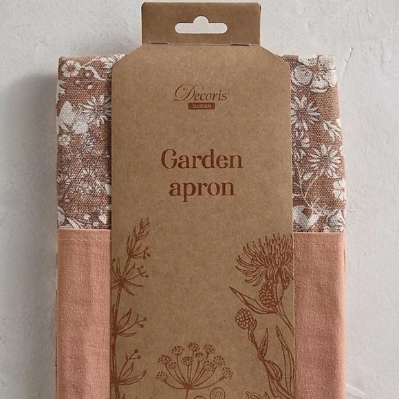 NWT Anthropologie Terrain Pink Floral Garden Apron - Picture 3 of 5
